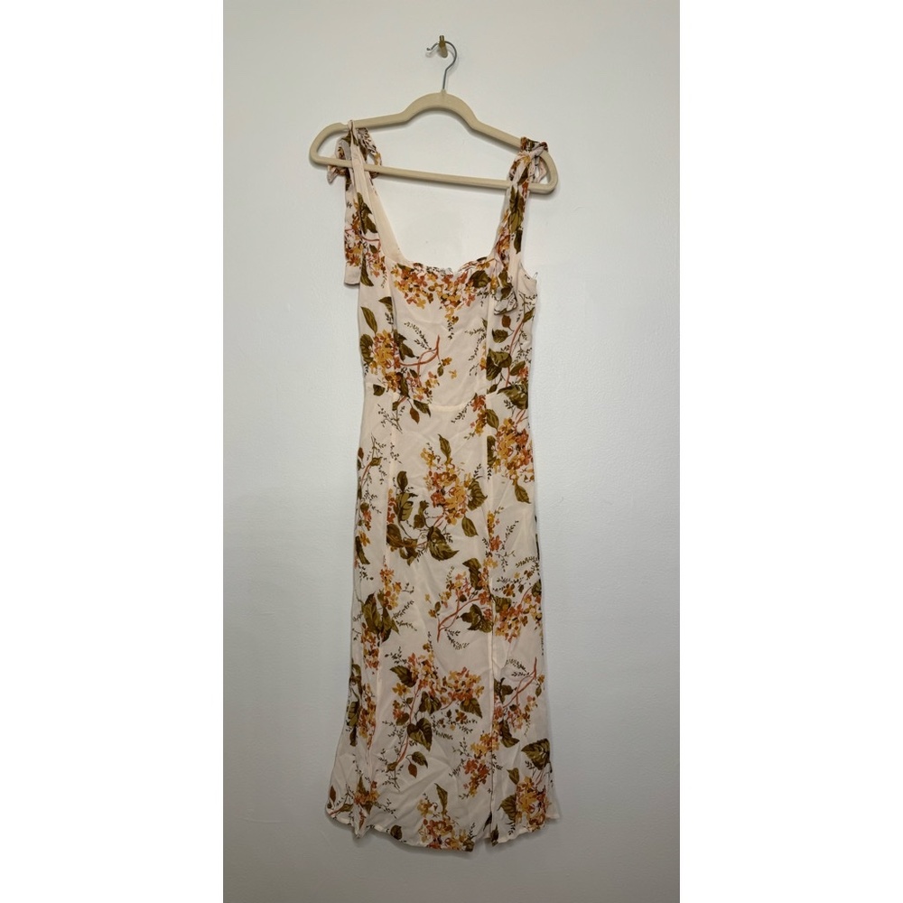 Reformation Nadira Bella Floral Sleeveless Smocked Bow Tie Strap - Picture 3 of 6